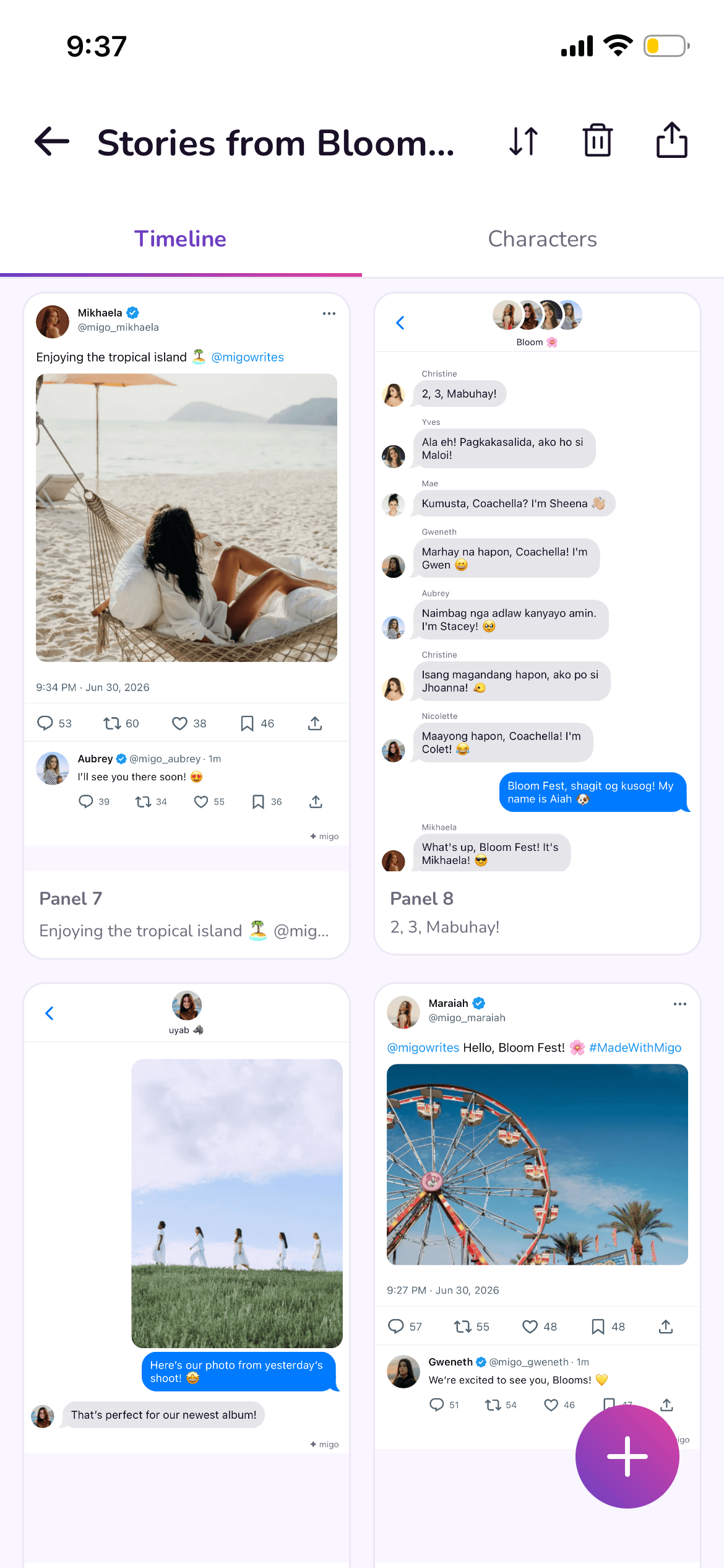 Story timeline
